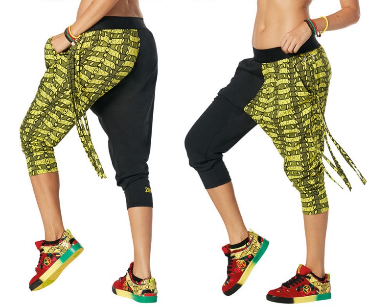 Dancehall Harem Capri Pants Black