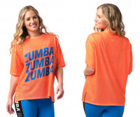 Zumba Mesh Boxy Top Orange