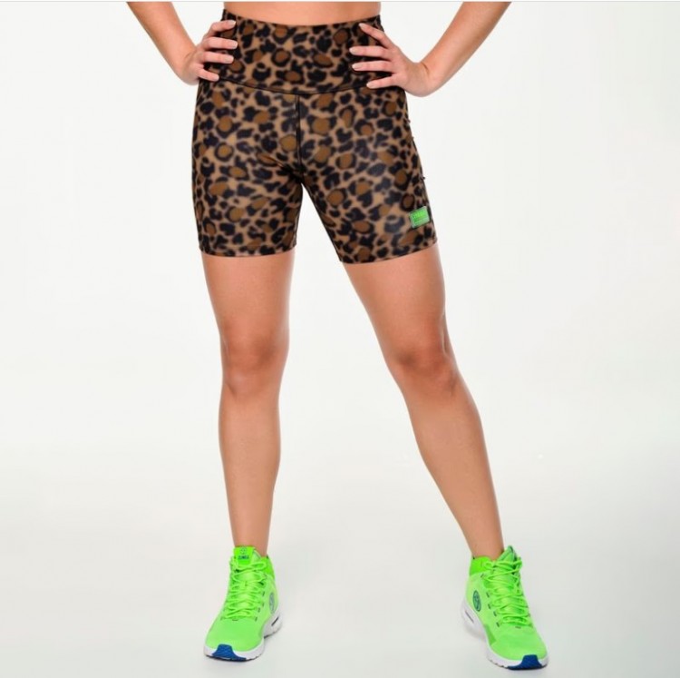 Zumba Animal Expedition High Waisted Biker Shorts