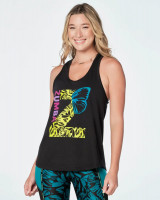 Zumba Butterfly Tank Black