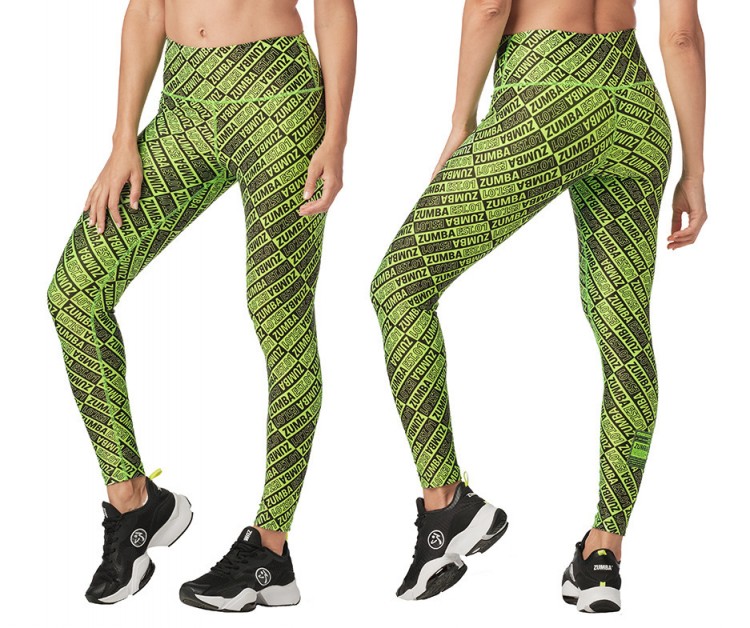 Zumba EST. 01 Printed High Waisted Ankle Leggings