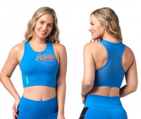 All Moves Welcome Crop Tank Blue